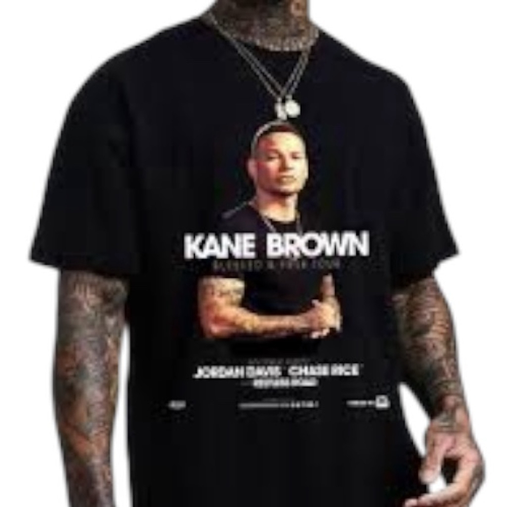 Bella+Canvas Kane Brown Tour Short Sleeve Tee Black L Unisex